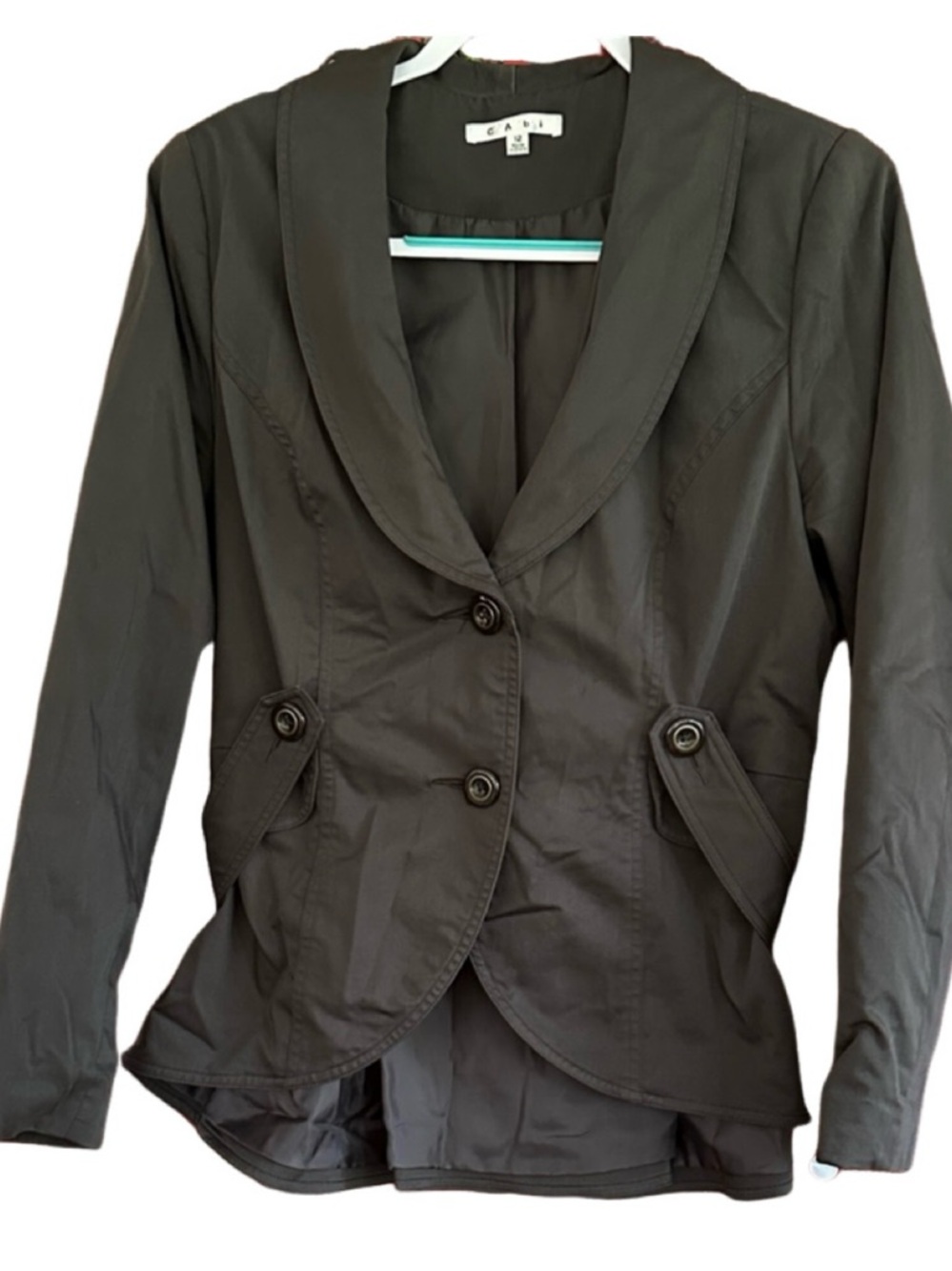 Cabi Women’s Hi-low Blazer with button accent